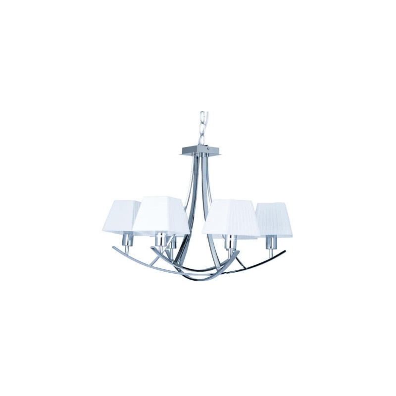 Lámpara Indiana 6 x E14 blanco/cromo Fabrilamp